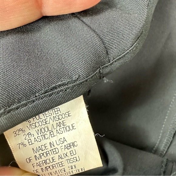 Theory Sz 12 Black Work Pant  Side Zip - Picture 10 of 13